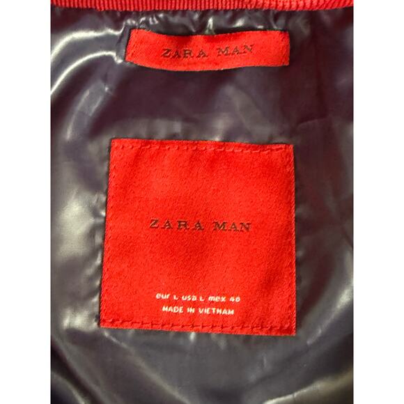 Zara Men’s Red Puffer Coat - Size L - Picture 9 of 9
